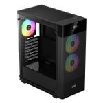 Gabinete Gamer Gamdias Aura GC5 Elite Preto ARGB Mid Tower com 3 Fans - AURA GC5 ELITE ARGB