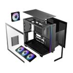 Gabinete Gamer Gamdias Atlas M4 Preto ARGB Mid Tower com 4 Fans - ATLAS M4