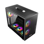 Gabinete Gamer Redragon Magic Box Preto Compacto Mesh Mid Tower sem Fans - CA-616B