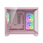Gabinete Gamer Cougar FV150 Mini Rosa RGB Mid Tower com 3 Fans - 382QA60.0004