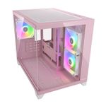 Gabinete Gamer Cougar FV150 Mini Rosa RGB Mid Tower com 3 Fans - 382QA60.0004