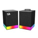 Caixa de Som Gamer Redragon Glyph 2.0 RGB Preto USB 2x5W RMS com Roda de Volume Botões Touch - GS517