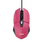 Mouse Gamer Trust Felox Rosa USB Iluminação LED - GXT109P