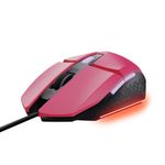 Mouse Gamer Trust Felox Rosa USB Iluminação LED - GXT109P