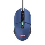 Mouse Gamer Trust Felox Azul USB Iluminação LED - GXT109B