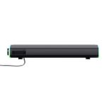 Caixa de Som Soundbar Gamer Trust Gaming X Axon RGB Preto Stereo 2.0 2x6W USB 3.5mm - GXT 620