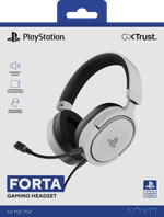 Headset Gamer Trust Forta Branco 50mm PS5 PS4 Licenciado - GXT498W