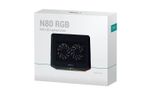 Suporte para Notebook DeepCool N80 RGB Preto com 2 Fans - DP-N22-N80RGB