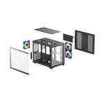 Gabinete Gamer Ocypus Gamma C54 ARGB Digital Preto Mid Tower com 3 Fans - GAMMA-C54-BKD300XX-GL