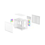 Gabinete Gamer Ocypus Gamma C54 ARGB Digital Branco Mid Tower com 3 Fans - GAMMA-C54-WHD300XX-GL