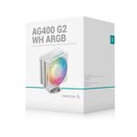 Cooler p Processador DeepCool AG400 G2 ARGB Branco - R-AG400-WHAMMG2-G