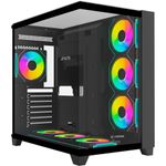 Gabinete Gamer Fortrek Clarity Full Glass Preto