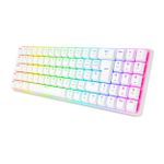 Teclado Mecânico Gamer Redragon Ashe RGB Branco Switch Vermelho - K626-KB-W (PT-RED)