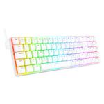 Teclado Mecânico Gamer Redragon Ashe RGB Branco Switch Vermelho - K626-KB-W (PT-RED)