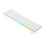Teclado Mecânico Gamer Redragon Ashe RGB Branco Switch Vermelho - K626-KB-W (PT-RED)