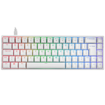 Teclado Mecânico Gamer Akko 3068S Branco Switch Akko Laranja