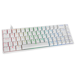 Teclado Mecânico Gamer Akko 3068S Branco Switch Akko Laranja