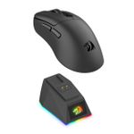 Mouse Gamer Sem Fio Redragon Ebony Standard Preto Wireless Bluetooth com Dock de Carregamento - M998-STD-1K