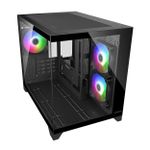 Gabinete Gamer Cougar FV150 Mini RGB com 3 Fans Preto Mid Tower - 382QA60.0001