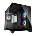 Gabinete Gamer Cougar FV150 Mini RGB com 3 Fans Preto Mid Tower - 382QA60.0001