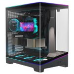 Gabinete Gamer Redragon View Preto ARGB Suporte de GPU Integrado Plataforma para Action Figure Mid Tower - CA-622B