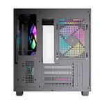 Gabinete Gamer Liketec Makam Preto  com 5 Fans ARGB