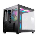 Gabinete Gamer Liketec Makam Preto  com 5 Fans ARGB
