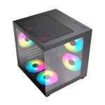 Gabinete Gamer Liketec Makam Preto  com 5 Fans ARGB