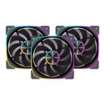 Kit 3x Cooler Liketec Riddle ARGB 120mm Preto - LK-RIDDLE-ARGB-3X