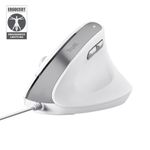 Mouse Ergonômico Vertical Trust Bayo II Branco - 25397