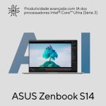 Notebook Asus Zenbook S14 Intel Core Ultra 7 355 16GB DDR5 512GB SSD Windows 11 - 90NB16Q5-M00F60 - OPEN BOX
