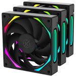 Kit 3x Cooler Kalkan Halo ARGB Reverse Preto 120mm - KLK00026