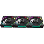 Kit 3x Cooler Kalkan Halo ARGB Reverse Preto 120mm - KLK00026