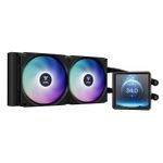 Water Cooler Gamdias Aura GL240 LCD Preto ARGB - AURA GL240 LCD