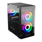 Gabinete Gamer Gamdias CLX Talos E2K V1 Preto Mid Tower com 3x Fans ARGB - CLX-TALOS E2K V1
