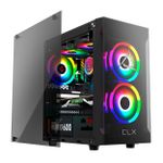 Gabinete Gamer Gamdias CLX Talos E2K V1 Preto Mid Tower com 3x Fans ARGB - CLX-TALOS E2K V1