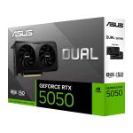 Placa de Vídeo Asus NVIDIA GeForce RTX 5050 Dual 8GB OC GDDR6 - 90YV0N72-M0NA00