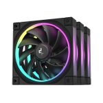 Kit 3x Cooler DeepCool FL12 Preto ARGB 120mm - R-FL12-BKAPN3-G