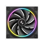 Kit 3x Cooler DeepCool FL12R Preto ARGB 120mm Reverse Blade - R-FL12R-BKAPN3-G