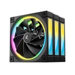 Kit 3x Cooler DeepCool FL12R Preto ARGB 120mm Reverse Blade - R-FL12R-BKAPN3-G
