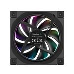 Kit 3x Cooler DeepCool FL12R Preto ARGB 120mm Reverse Blade - R-FL12R-BKAPN3-G