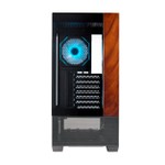 Gabinete Gamer Cooler Master Elite 690 Wood com 3x Fans ARGB Mid Tower Preto - E690-KHNN-S00