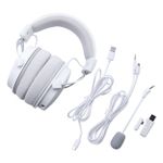 Headset Gamer Sem Fio Redragon Cragblade Pro Branco Bluetooth USB 2.4GHz PS5 PS4 PC Xbox - H541W-PRO