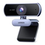 Webcam Ugreen 1080p Full HD USB Cinza com Microfone - CM678