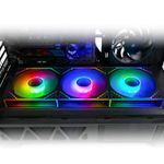 Kit 3x Cooler Thermalright TL-M12QR-S X3 120mm ARGB Preto