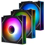 Kit 3x Cooler Thermalright TL-M12QR-S X3 120mm ARGB Preto