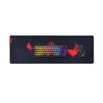 Mousepad Gamer Kalkan Twin Ext Lite Preto e Vermelho Speed 900x300x3mm - KLK00107