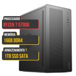 Computador Office Ryzen 7 5700G + 16GB DDR4 + 1TB SSD - OFFICE 10