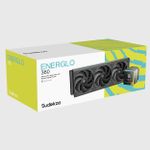 Water Cooler Sudokoo Energlo 360 Preto 360mm com Display LCD - R-ENR360-BKDSMC-GAS-1