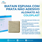 Curativo Biatain AG Não Adesivo 10x10cm Coloplast — Prata Antimicrobiana